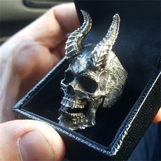 Goth Black Skull Ring - Puritific