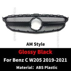 GT GTR Diamond Front Inlet Grille Bumper Grill Mesh For Mercedes W205 C205 S205 C43 AMG Benz C 2014-2021 C200 C260 C250 180 C300 - Puritific