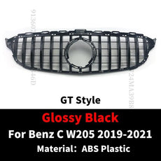 GT GTR Diamond Front Inlet Grille Bumper Grill Mesh For Mercedes W205 C205 S205 C43 AMG Benz C 2014-2021 C200 C260 C250 180 C300 - Puritific