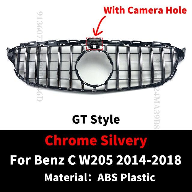 GT GTR Diamond Front Inlet Grille Bumper Grill Mesh For Mercedes W205 C205 S205 C43 AMG Benz C 2014-2021 C200 C260 C250 180 C300 - Puritific