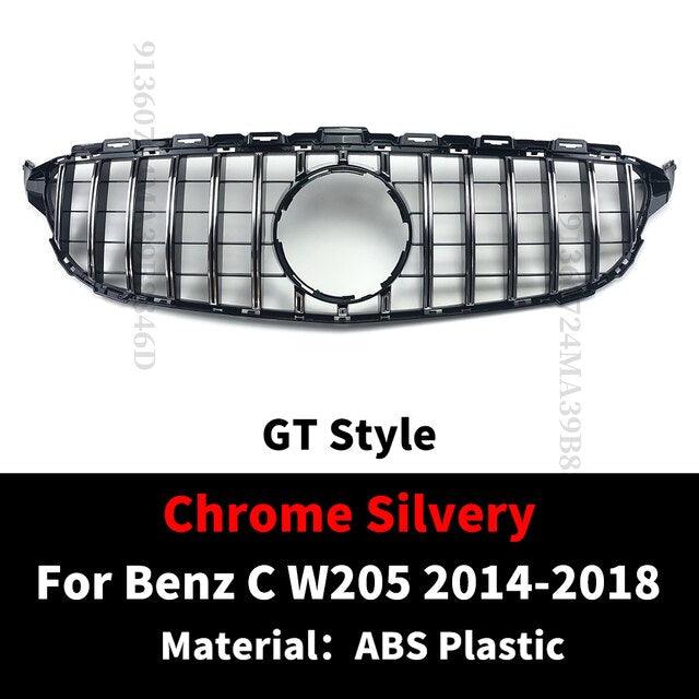 GT GTR Diamond Front Inlet Grille Bumper Grill Mesh For Mercedes W205 C205 S205 C43 AMG Benz C 2014-2021 C200 C260 C250 180 C300 - Puritific