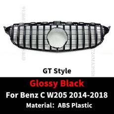 GT GTR Diamond Front Inlet Grille Bumper Grill Mesh For Mercedes W205 C205 S205 C43 AMG Benz C 2014-2021 C200 C260 C250 180 C300 - Puritific