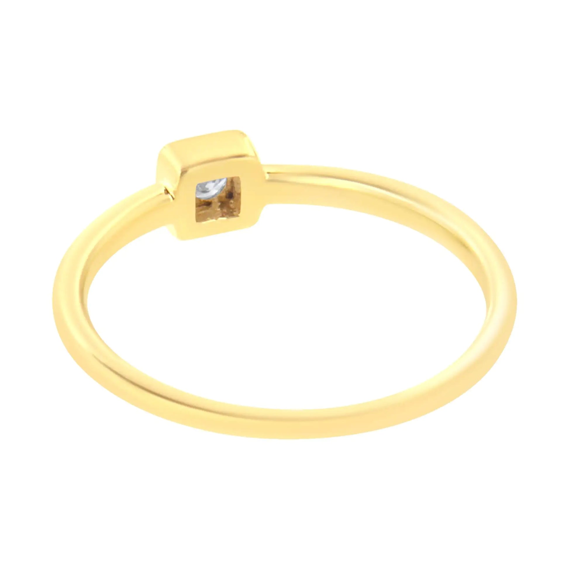 14K Yellow Gold Plated .925 Sterling Silver 1/20 cttw Miracle Set Diamond Promise Ring (J-K Color, I1-I2 Clarity) - Puritific