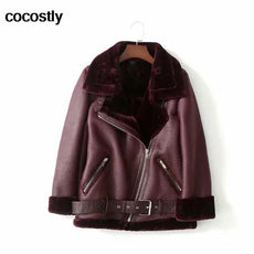 High Quality Woman's Faux Leather Fur Coat - Puritific