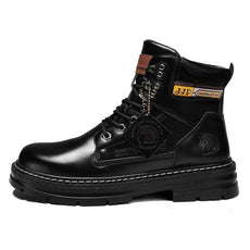 High Top Boots Men's Leather Shoes - Puritific