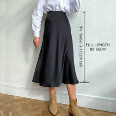 High Waisted Silk Skirt - Puritific