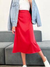 High Waisted Silk Skirt - Puritific