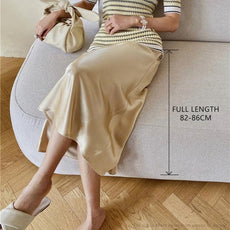 High Waisted Silk Skirt - Puritific