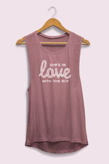 I'm Gonna Marry That Boy Someday | She's In Love with the Boy - Bachelorette Party Flowy Muscle Tank Tops - Puritific