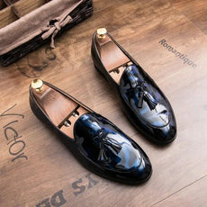 Italian Style Patent Leather Loafers for Men - Puritific