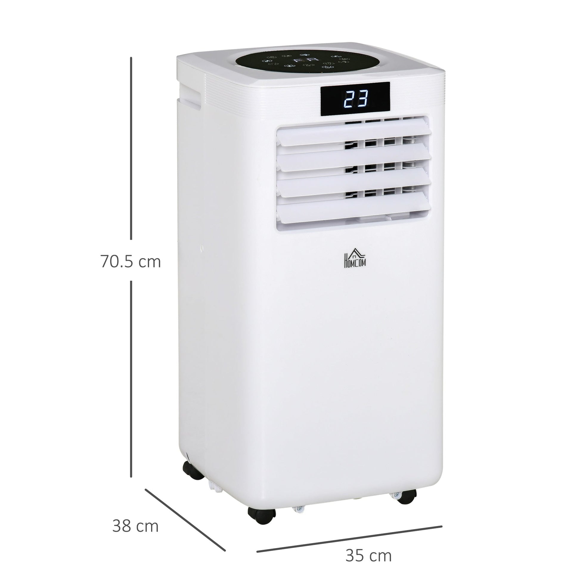 7000 BTU Air Conditioner Portable AC Unit for Cooling Dehumidifying Ventilating with Remote Controller, LED Display, Timer, for Bedroom, White-2