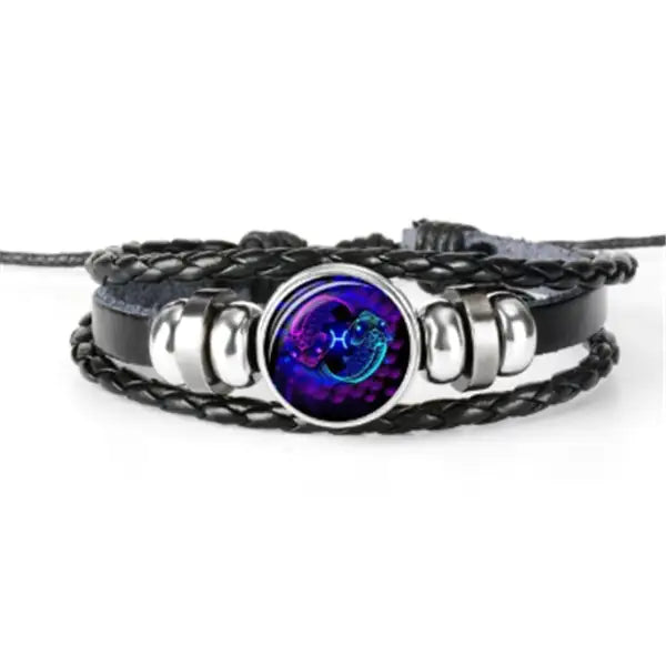 Zodiac Constellation Bracelet Braided Design Bracelet For Men Women Kids - Puritific