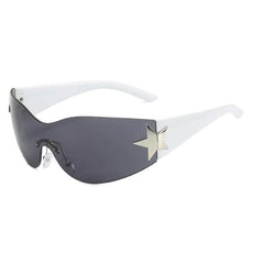 Y2K Star Punk Sports Sunglasses - UV400 Designer Sun Goggles for Men and Women - Puritific