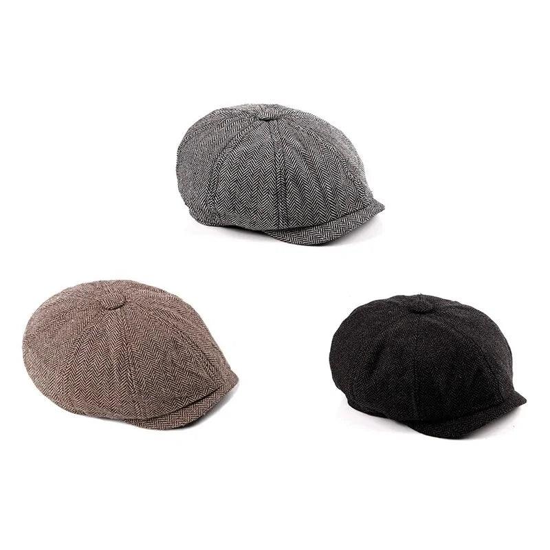 Men British Style Octagonal Hats Winter - Puritific