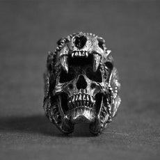 Indian Jaguar Warrior Skull Ring - Puritific