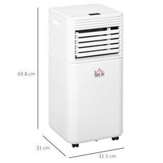 9000 BTU 4-In-1 Compact Portable Mobile Air Conditioner Unit Cooling Dehumidifying Ventilating w/ Fan Remote LED 24Hr Timer Auto Shut-Down-2