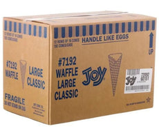 Waffle Classic Large #7192 | Joy Cone Co. | 12/16 Pack | 192 Count Per Case | Sold By The Pallet 36 Cases = 6912 Cones | Cones Distributor Canada-2