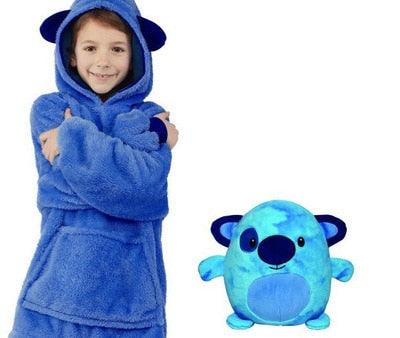 Kids Pets Blanket Hoodie Soft Plush - Puritific