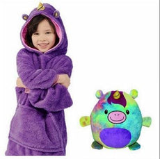 Kids Pets Blanket Hoodie Soft Plush - Puritific