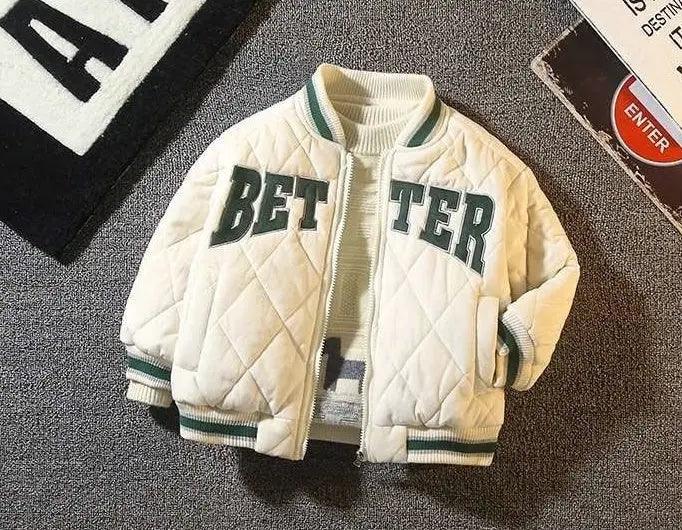 Kinder Baseball "BETTER" Bomber Jacket - Puritific