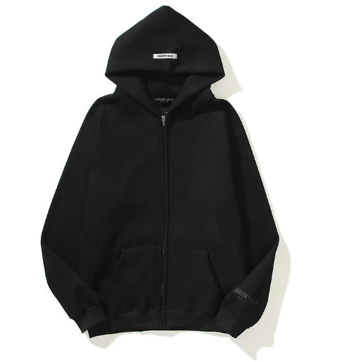 Plain Zip-Up Hoodie - Puritific