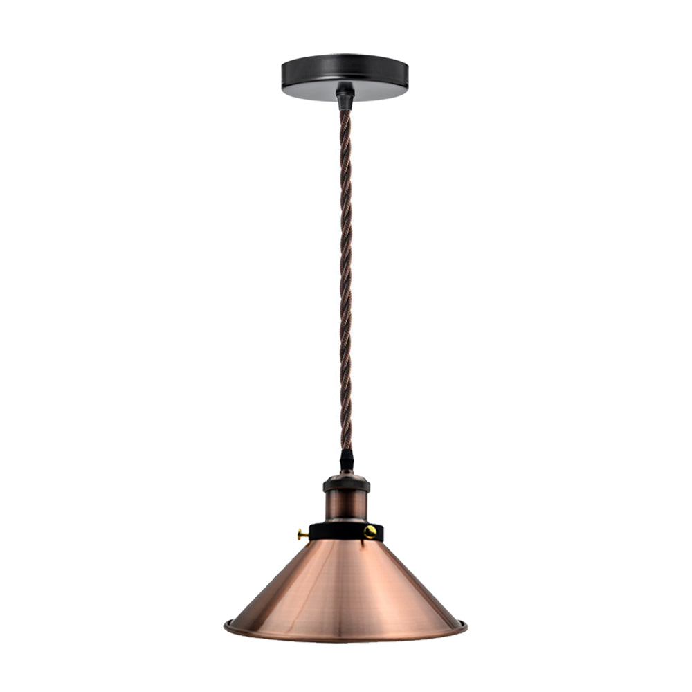 Cone Shade Pendant Light Copper Ceiling Hanging Pendant Lamp ~3379-0