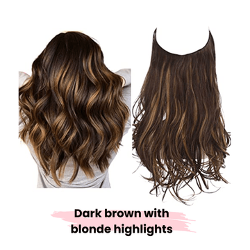 Dark brown with blonde highlights