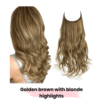 Golden brown with blonde highlights