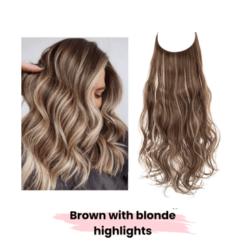 Brown with blonde highlights