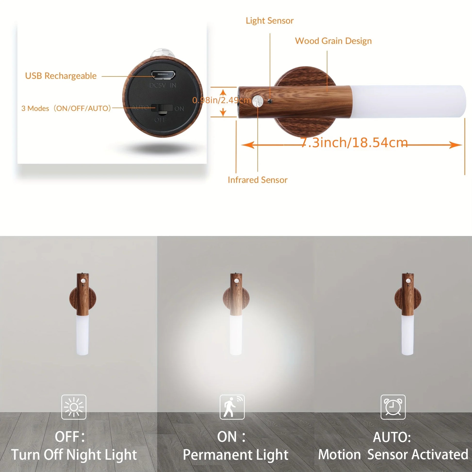 Wood Motion Sensor Light - Puritific