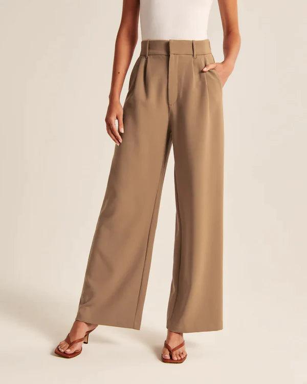 Light Wide-Leg Tailored Pants - Puritific