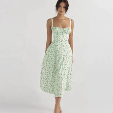 Summer Floral A-line Dress - Puritific