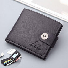 Men's Retro Woven Pattern Leather Wallet - Puritific