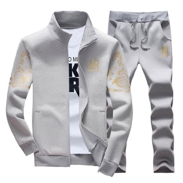 Men's Zipper Sweat Suit Set - Puritific