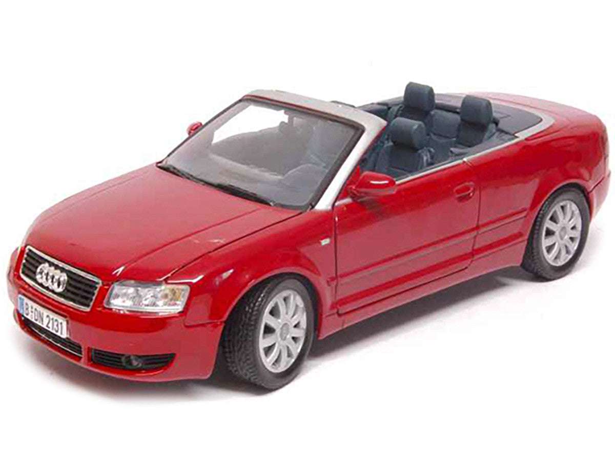 Audi A4 Red Convertible 1/18 Diecast Model Car by Motormax-1