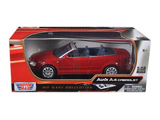 Audi A4 Red Convertible 1/18 Diecast Model Car by Motormax-2