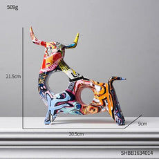 Modern Art Graffiti Cow Figurines - Puritific