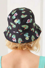 Cactus Print Double-Side-Wear Reversible Bucket Hat