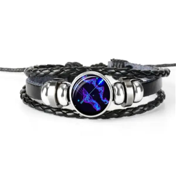 Zodiac Constellation Bracelet Braided Design Bracelet For Men Women Kids - Puritific