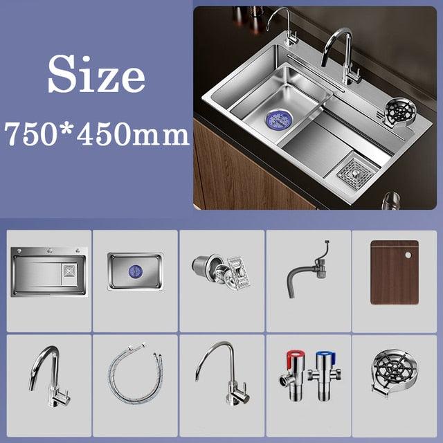 Multiple Size Nano 304 stainless steel kitchen sink - Puritific