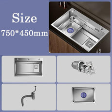 Multiple Size Nano 304 stainless steel kitchen sink - Puritific