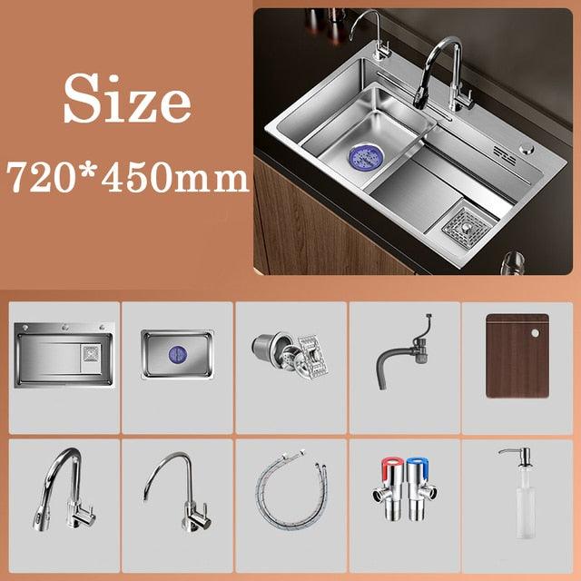 Multiple Size Nano 304 stainless steel kitchen sink - Puritific