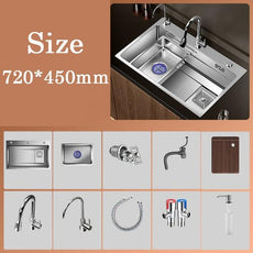 Multiple Size Nano 304 stainless steel kitchen sink - Puritific