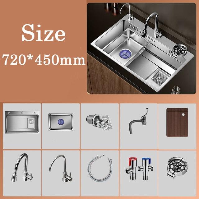 Multiple Size Nano 304 stainless steel kitchen sink - Puritific