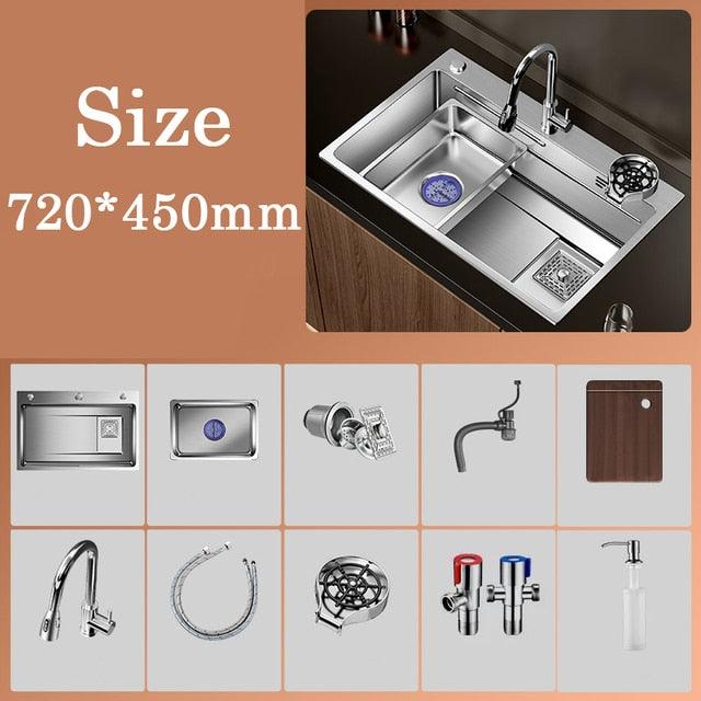 Multiple Size Nano 304 stainless steel kitchen sink - Puritific