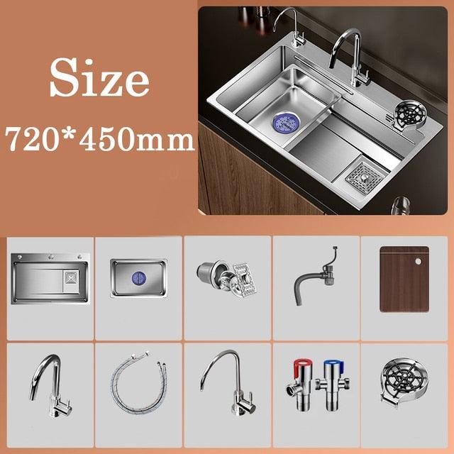 Multiple Size Nano 304 stainless steel kitchen sink - Puritific