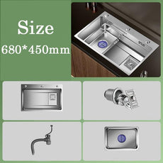 Multiple Size Nano 304 stainless steel kitchen sink - Puritific