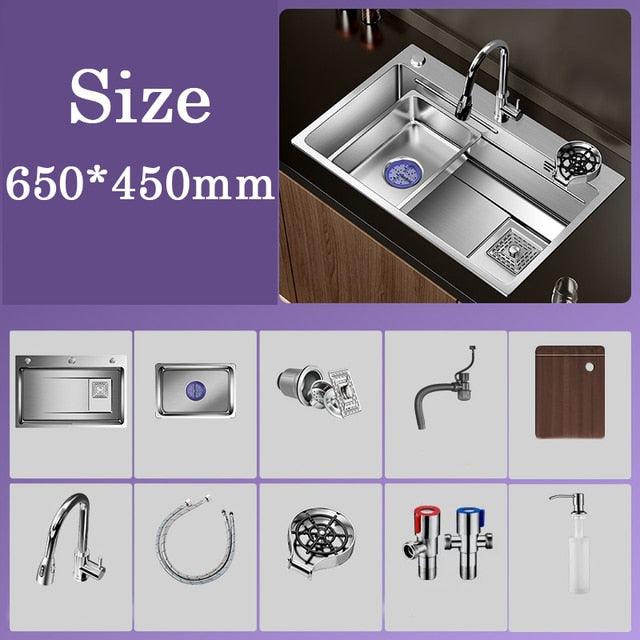 Multiple Size Nano 304 stainless steel kitchen sink - Puritific