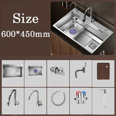 Multiple Size Nano 304 stainless steel kitchen sink - Puritific