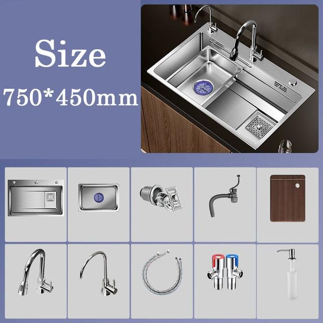 Multiple Size Nano 304 stainless steel kitchen sink - Puritific